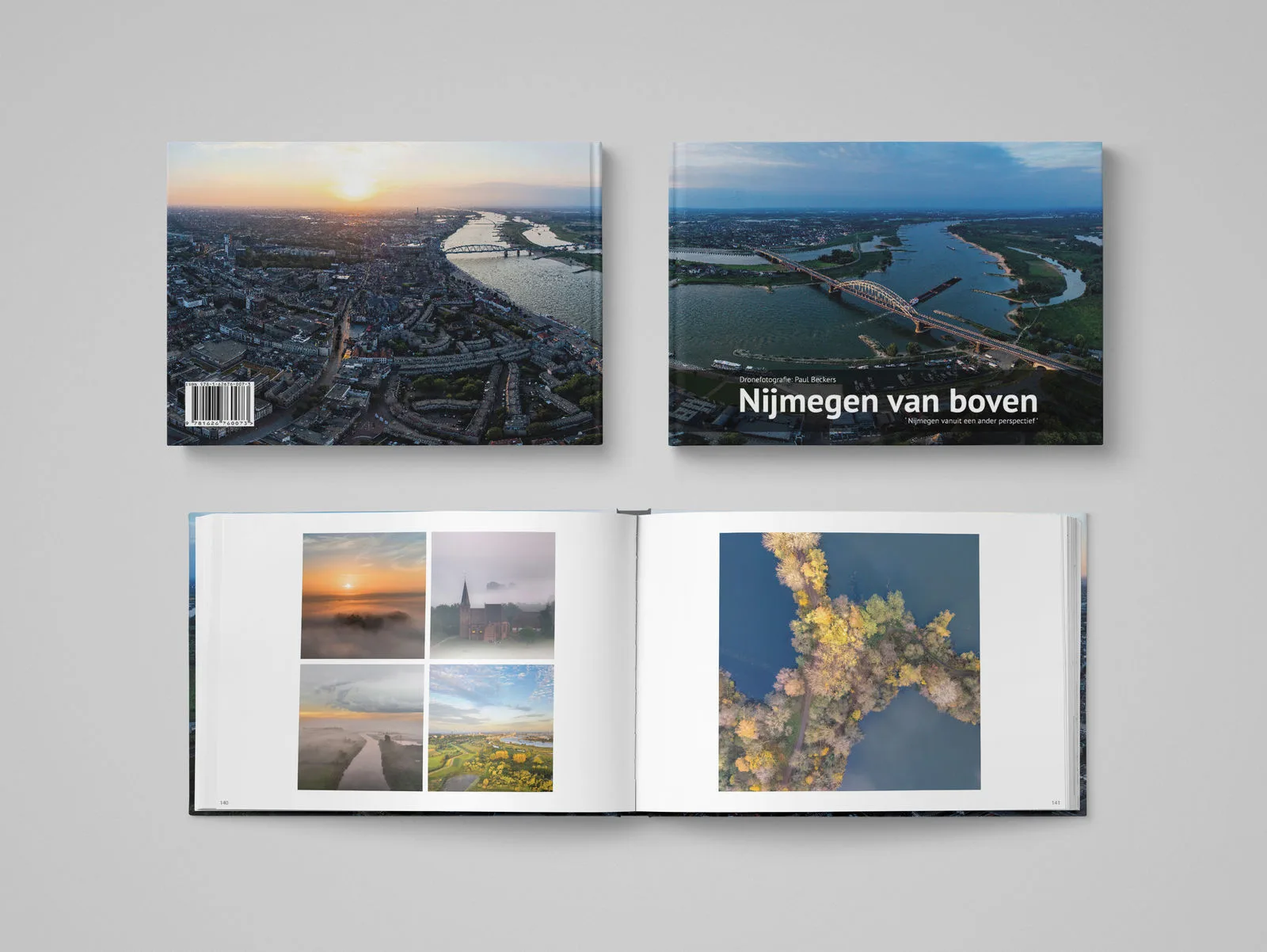 Hardcover boek Nijmegen van boven door Drone Paul Beckers — luchtfoto Nijmegen, afbeelding 3