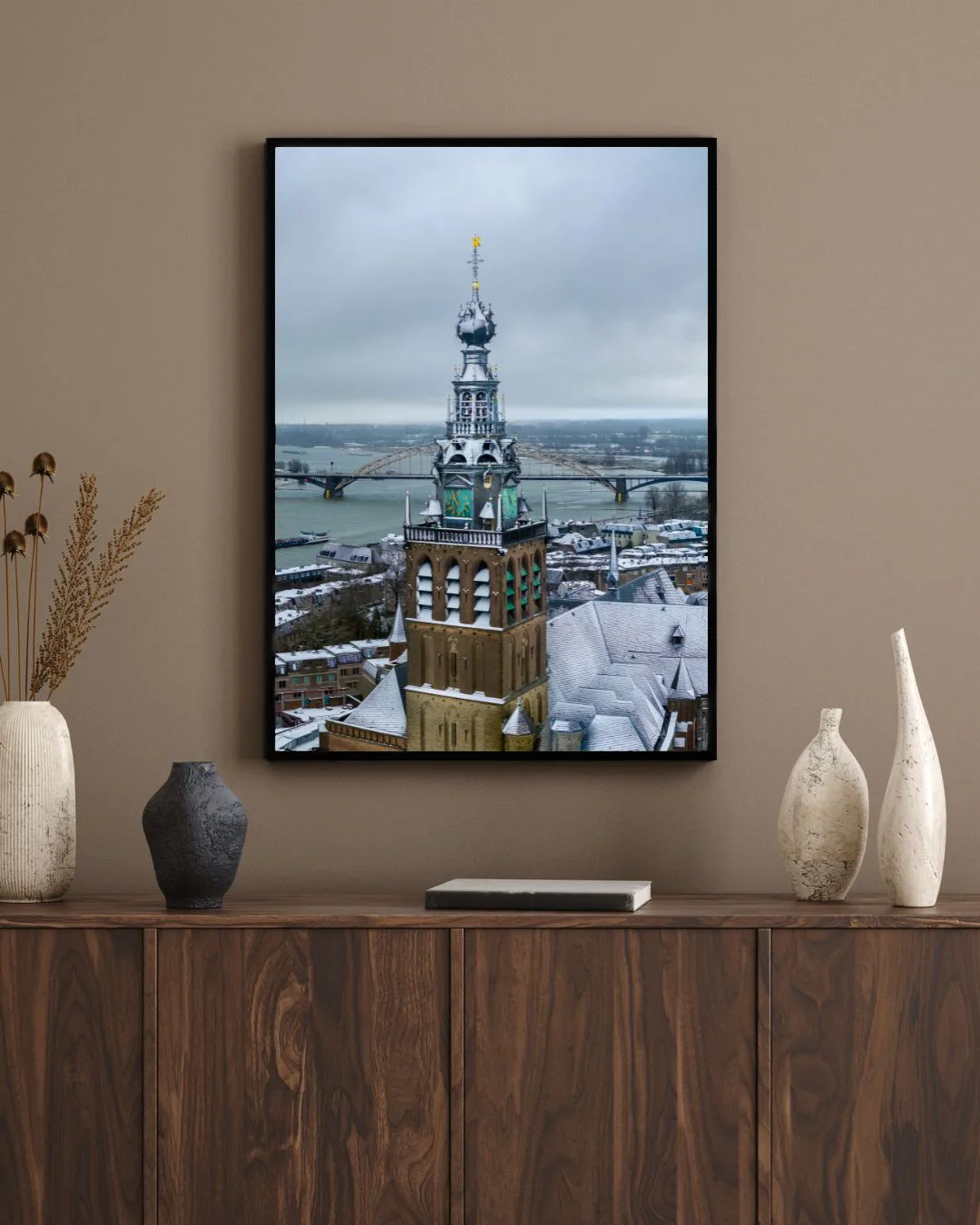 Luxe Aluminium Fotolijst (Mat Zwart) — luchtfoto Nijmegen, afbeelding 11