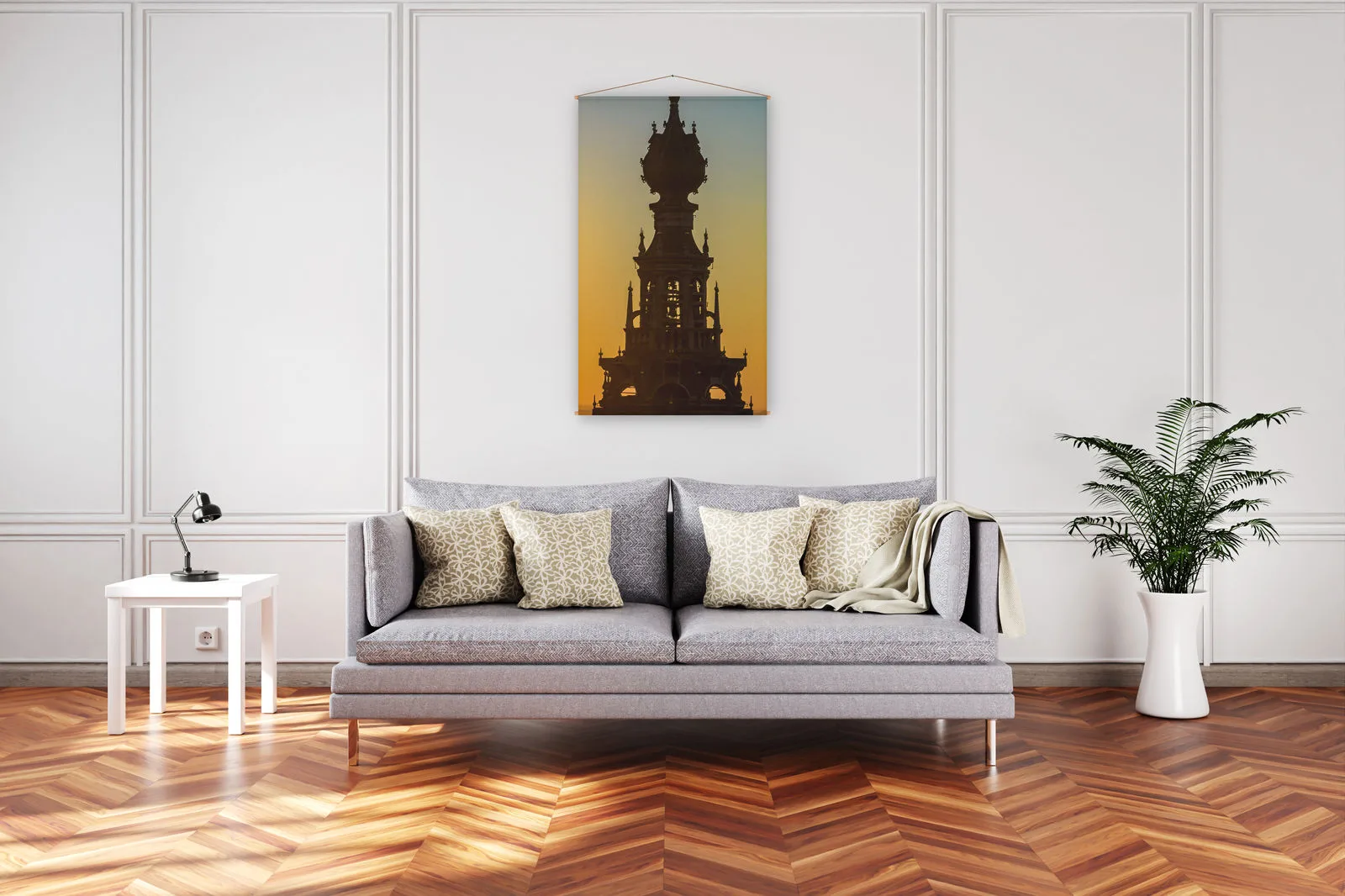 Textielposter met stokken van beukenhout — luchtfoto Nijmegen, afbeelding 5