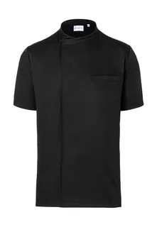 Karlowsky Basic kokshemd met korte mouwen in Black, voorkant