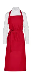 SG Accessories AMSTERDAM recycled bib apron with pocket in Red, voorkant