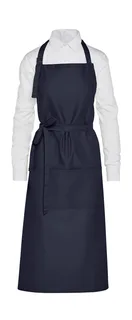 SG Accessories AMSTERDAM recycled bib apron with pocket in Navy, voorkant