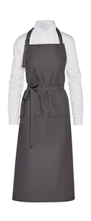 SG Accessories AMSTERDAM recycled bib apron with pocket in Grey, voorkant