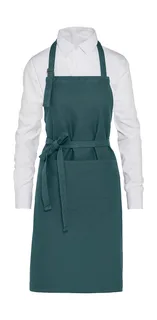 SG Accessories LISBON heavyweight organic cotton bib apron with pocket in Enamel Blue, voorkant