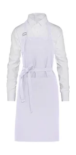 SG Accessories LISBON heavyweight organic cotton bib apron with pocket in White, voorkant