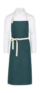 SG Accessories SANTORINI bib apron with contrast and pocket in Enamel Blue, voorkant