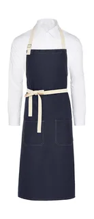 SG Accessories SANTORINI bib apron with contrast and pocket in Navy, voorkant