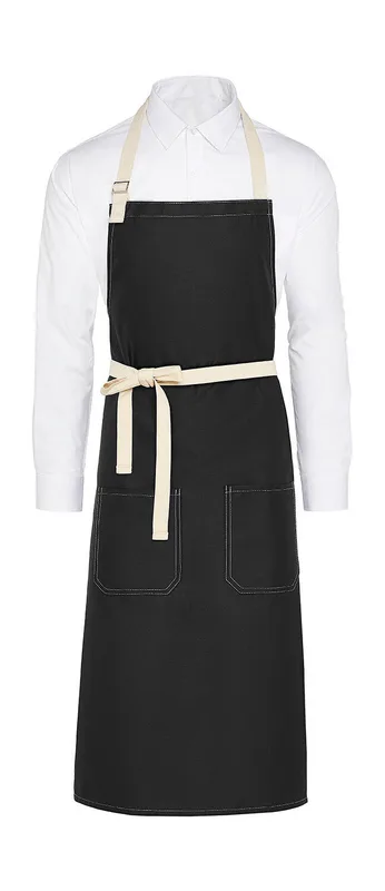 SG Accessories SANTORINI bib apron with contrast and pocket