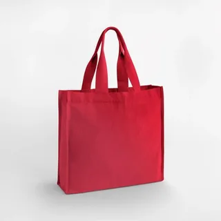 Westford Mill Chevron Handle Shopper in Scarlet Red, voorkant