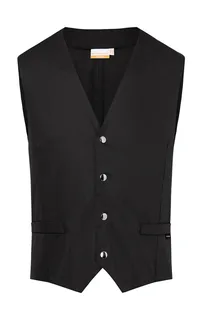Karlowsky Men's Kai waistcoat in Black, voorkant