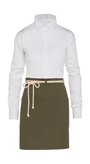 SG Accessories CORSICA corduroy bistro apron with pocket in Olive, voorkant