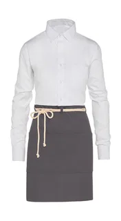 SG Accessories CORSICA corduroy bistro apron with pocket in Grey, voorkant
