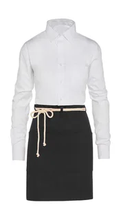 SG Accessories CORSICA corduroy bistro apron with pocket in Black, voorkant