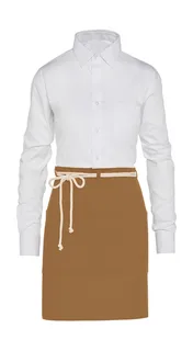 SG Accessories CORSICA corduroy bistro apron with pocket in Caramel, voorkant