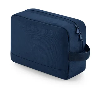 Bagbase Recycled Essentials wash bag in Navy, voorkant