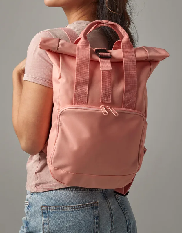 Bagbase Gerecyclede mini roll-top rugzak met dubbele handgreep