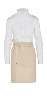 SG Accessories BRUSSELS short recycled bistro apron with pocket in Natural, voorkant