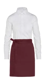 SG Accessories BRUSSELS short bistro apron with pocket in Burgundy, voorkant
