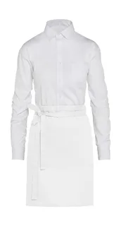 SG Accessories BRUSSELS short bistro apron with pocket in White, voorkant