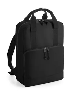 Bagbase Gerecyclede koelrugzak met dubbele handgreep in Black, voorkant