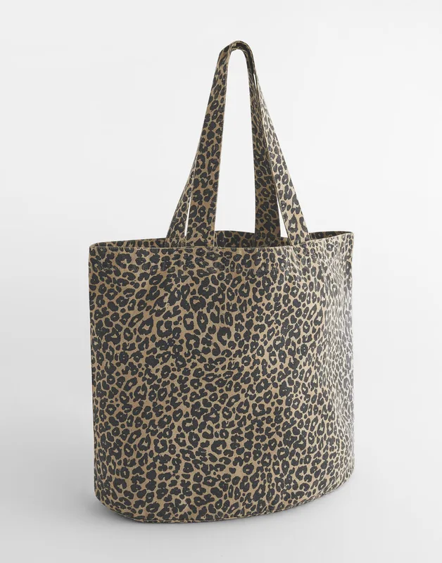 Westford Mill Leopard Print Canvas Shopper