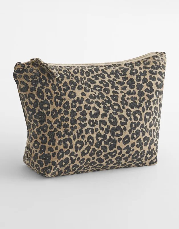 Westford Mill Canvas accessoiretas met luipaardprint