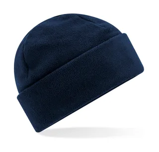 Beechfield Recycled Fleece Cuffed Beanie in French Navy, voorkant