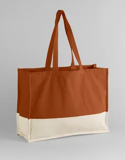Westford Mill EarthAware® Organic Contrast Shopper in Pumpkin/Natural, voorkant