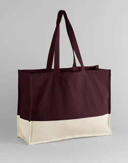 Westford Mill EarthAware® Organic Contrast Shopper in Oxblood/Natural, voorkant