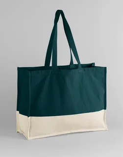 Westford Mill EarthAware® Organic Contrast Shopper in Dark Marine/Natural, voorkant
