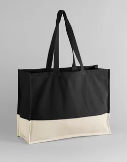 Westford Mill EarthAware® Organic Contrast Shopper in Black/Natural, voorkant