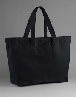 Westford Mill Grote zware canvas shopper in Black, voorkant