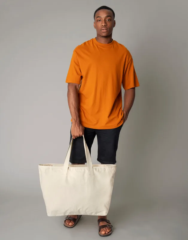 Westford Mill Grote zware canvas shopper