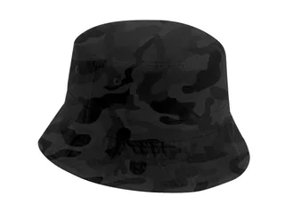 Beechfield Recycled polyester bucket hat in Midnight Camo, voorkant