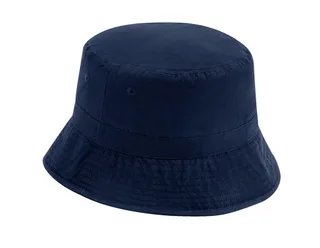 Beechfield Recycled polyester bucket hat in French Navy, voorkant