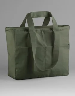 Westford Mill Shopper met dubbele hengsels en cargozak in Olive Green, voorkant