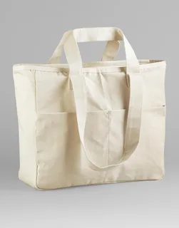 Westford Mill Shopper met dubbele hengsels en cargozak in Natural, voorkant