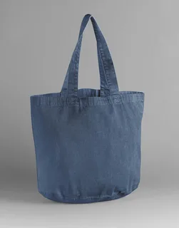 Westford Mill Garment Dyed Shopper in Vintage Denim, voorkant