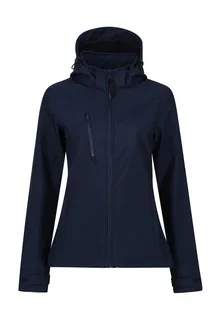 Regatta Professional Dames Venturer 3-laags softshell jack met capuchon in Navy, voorkant