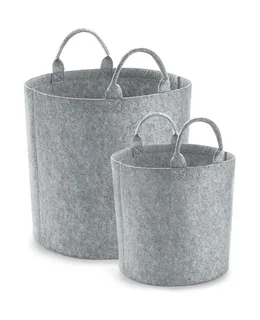 Bagbase Felt Trug in Grey Melange, voorkant