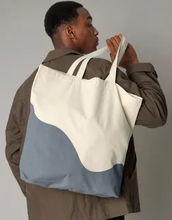 Westford Mill Organic Cotton Wave Print Maxi Tote – foto 3