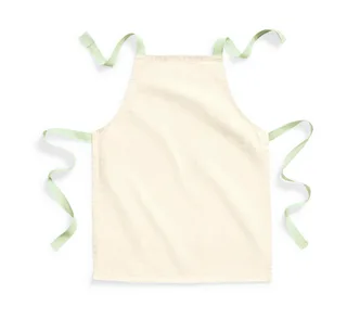 Westford Mill Fairtrade katoenen kinderhobbyschort in Natural/Pistachio, voorkant