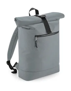 Bagbase Recycled roll-top backpack in Pure Grey, voorkant