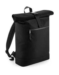 Bagbase Recycled roll-top backpack in Black, voorkant