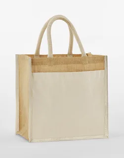 Westford Mill Starched jute midi shopper with cotton pocket – foto 6