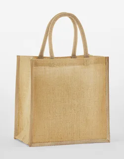 Westford Mill Gesteven jute mini cadeauzakje in Natural, voorkant