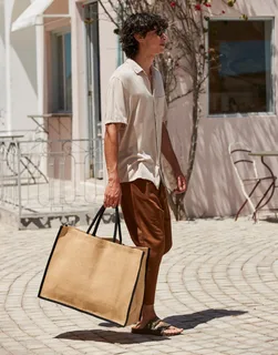 Westford Mill Natural Starched Jute Market Shopper – foto 3