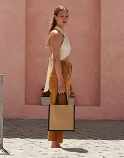 Westford Mill Natural Starched Jute Midi Tote – foto 9