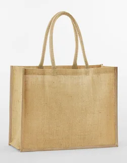 Westford Mill Natural Starched Jute Classic Shopper in Natural, voorkant