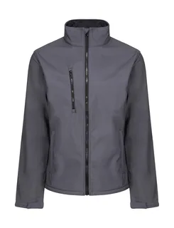 Regatta Professional Ablaze 3-laags softshell jack in Seal Grey/Black, voorkant